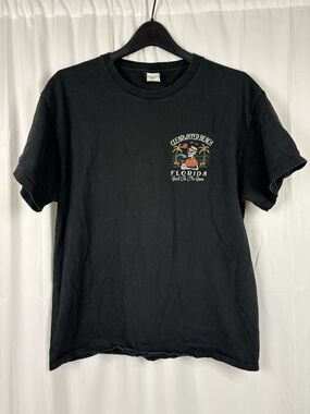 Clearwater Beach Florida Bad To The Bone Souvenir Short Sleeve T-shirt Black L